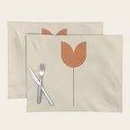 Vintage Tulip Minimalism - Red Placemat Gallery Image 1