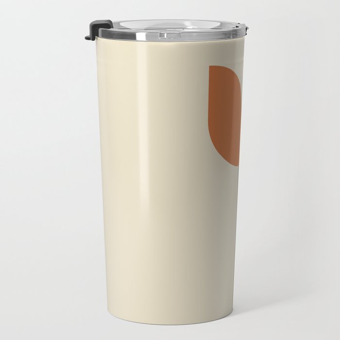 Vintage Tulip Minimalism - Red Travel Mug Gallery Image 3