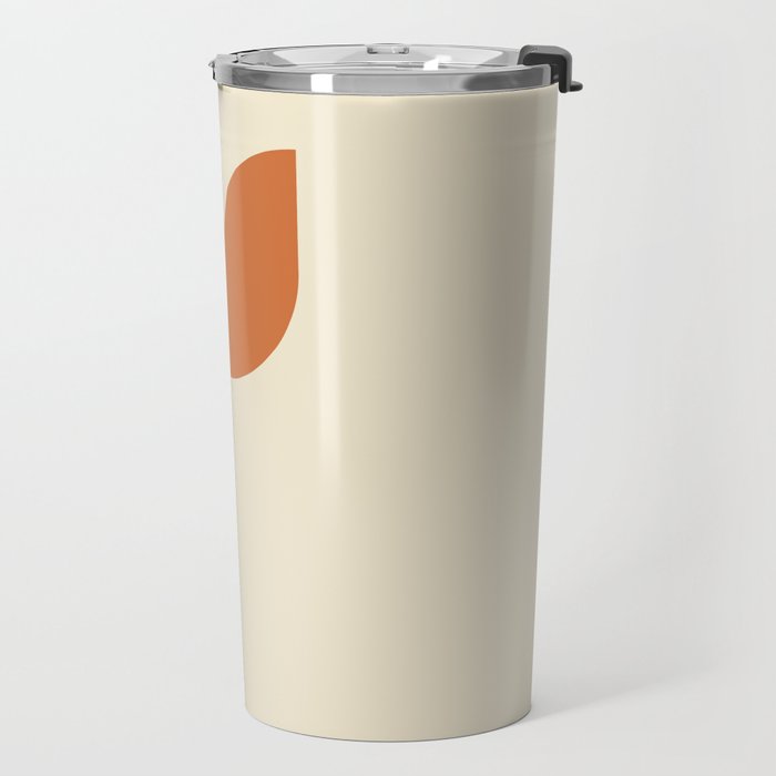 Vintage Tulip Minimalism - Red Travel Mug Gallery Image 2