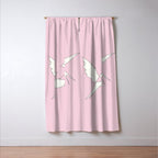 Two Swallows Line Art Window Curtain Gallery Image 3