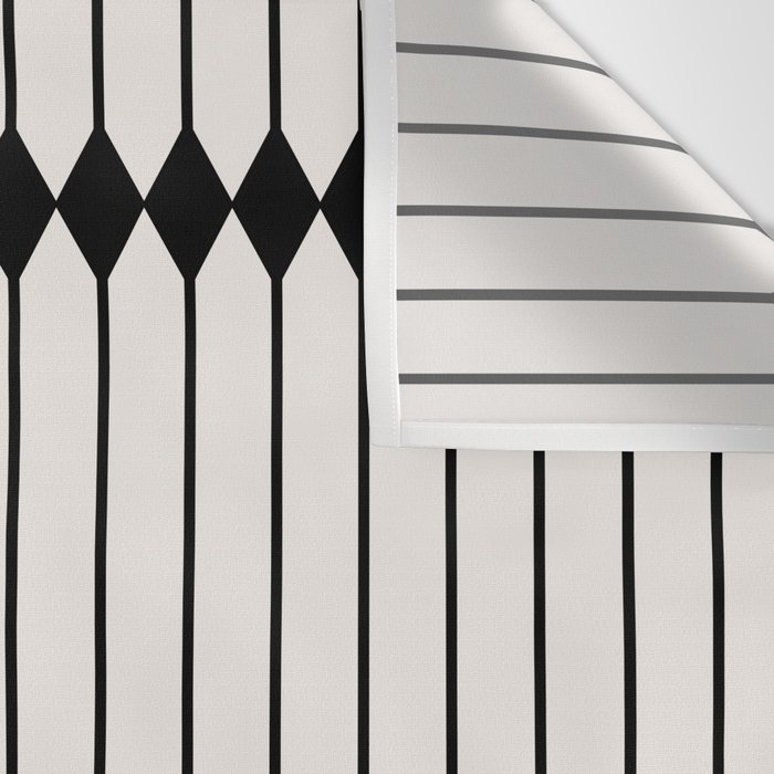 Minimal Geometric Pattern - Black Wall Tapestry Gallery Image 3