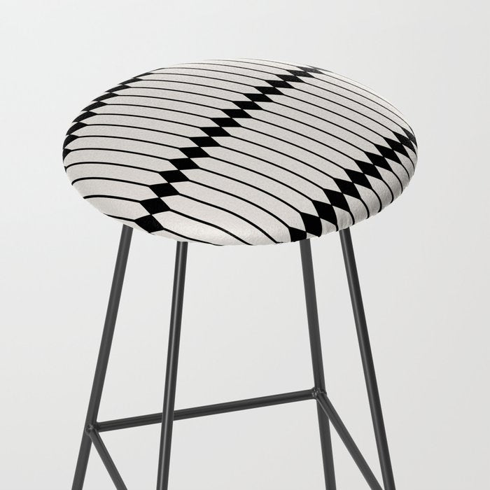 Minimal Geometric Pattern - Black Stool Gallery Image 2
