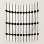 Minimal Geometric Pattern - Black Wall Tapestry Gallery Image 4