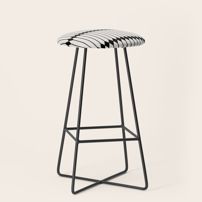 Minimal Geometric Pattern - Black Stool Gallery Image 1