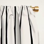 Minimal Geometric Pattern - Black Window Curtain Gallery Image 2