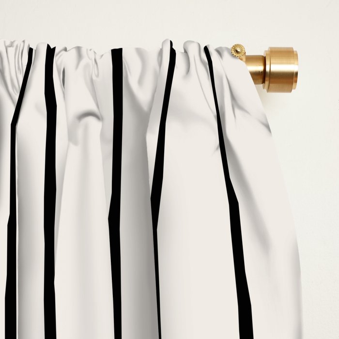 Minimal Geometric Pattern - Black Window Curtain Gallery Image 2