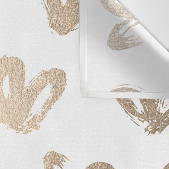 Luxe Gold Hearts on White Wall Tapestry Gallery Image 3