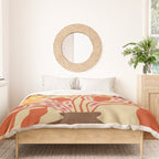 Retro Patel Pottery Duvet Cover Gallery Image 3