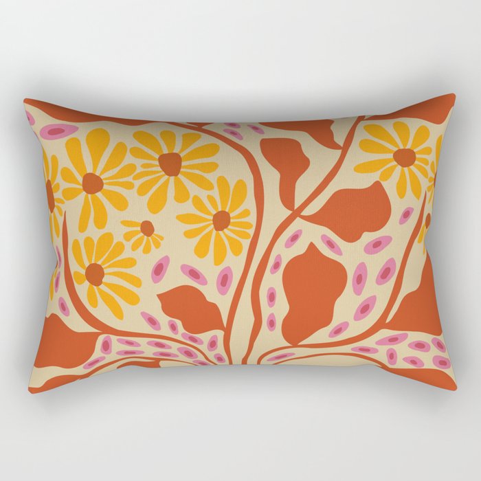 Retro Patel Pottery Rectangular Pillow Gallery Image 1