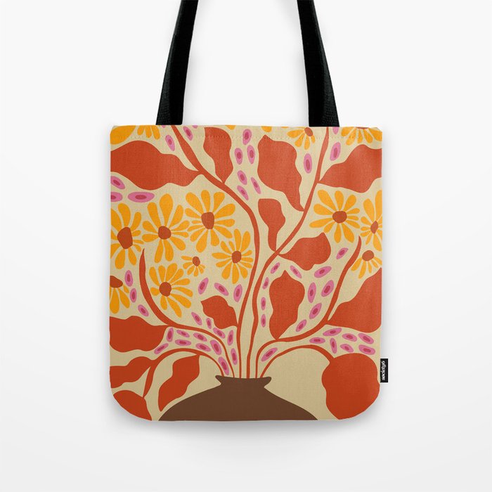 Retro Patel Pottery Tote Bag Gallery Image 1