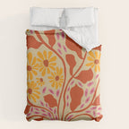 Retro Patel Pottery Duvet Cover Gallery Image 6