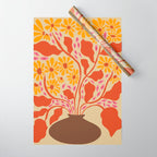 Retro Patel Pottery Wrapping Paper Gallery Image 1