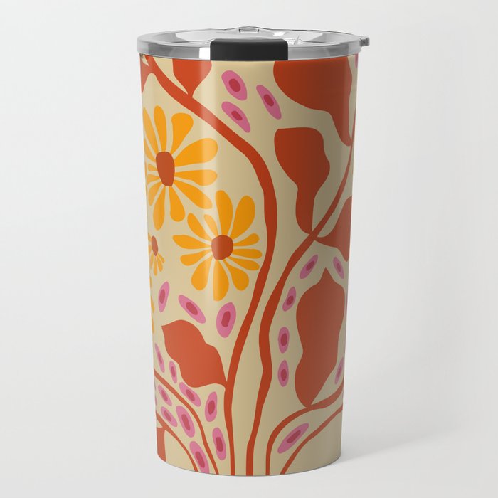 Retro Patel Pottery Travel Mug Gallery Image 1