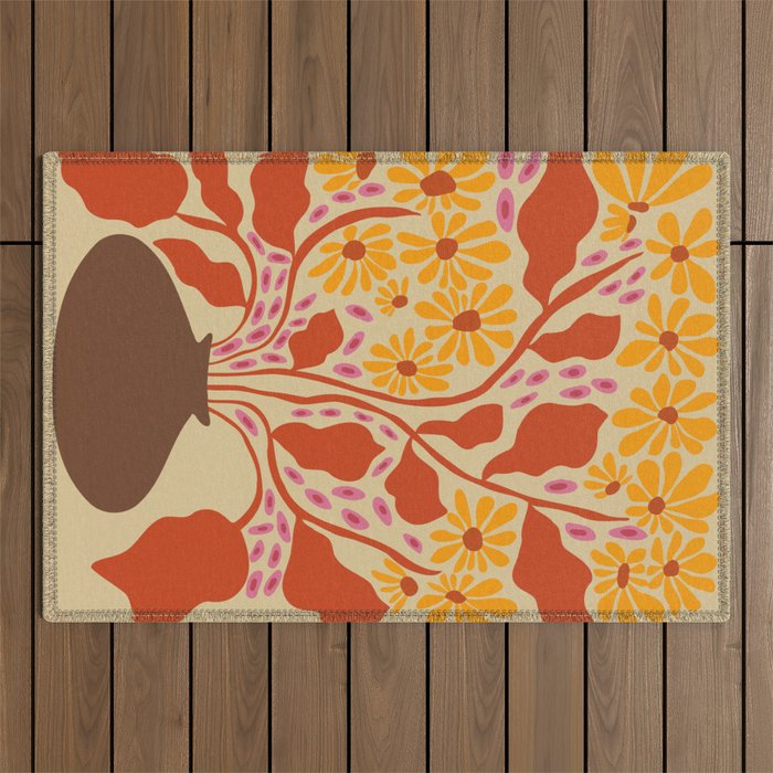 Retro Patel Pottery Outdoor Rug Gallery Image 1