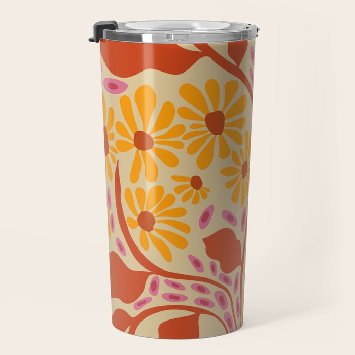 Retro Patel Pottery Travel Mug Gallery Image 3