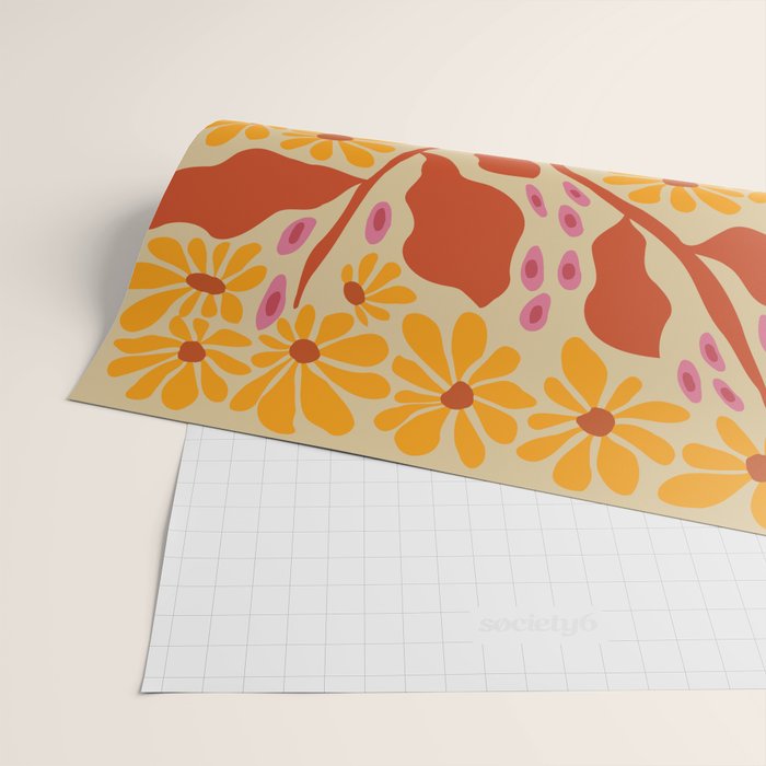 Retro Patel Pottery Wrapping Paper Gallery Image 2