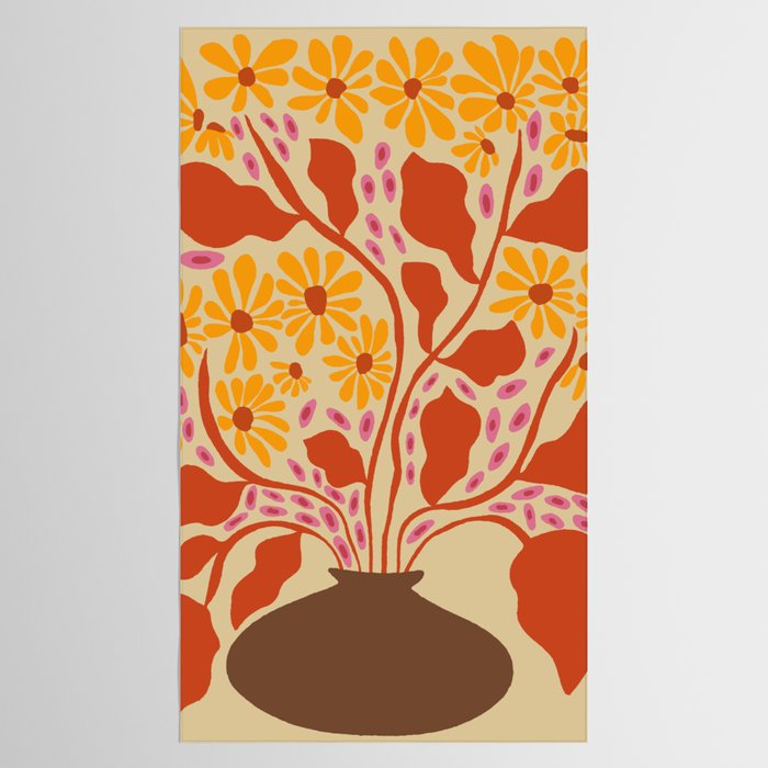 Retro Patel Pottery Tablecloth Gallery Image 2