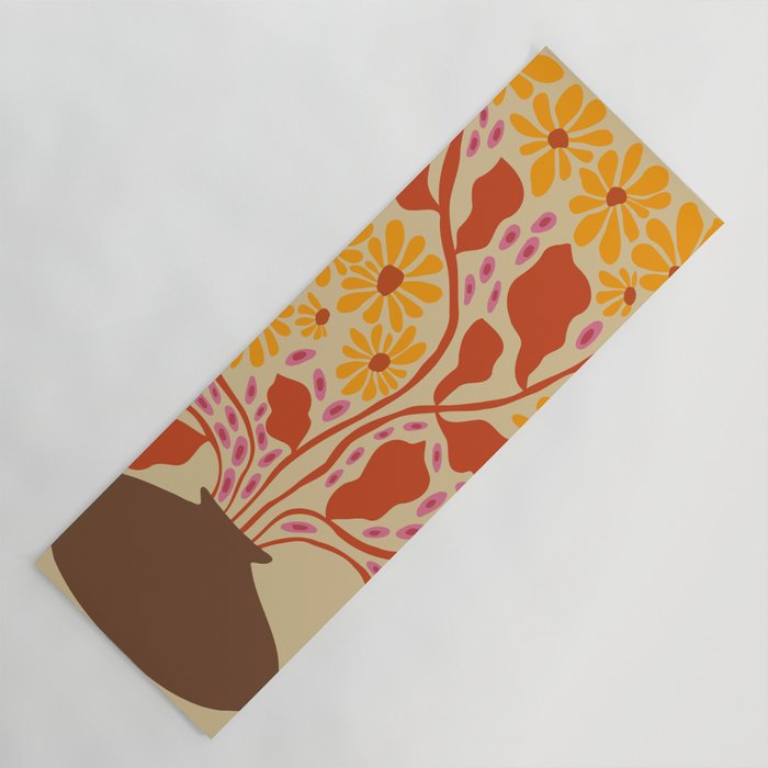 Retro Patel Pottery Yoga Mat Gallery Image 1