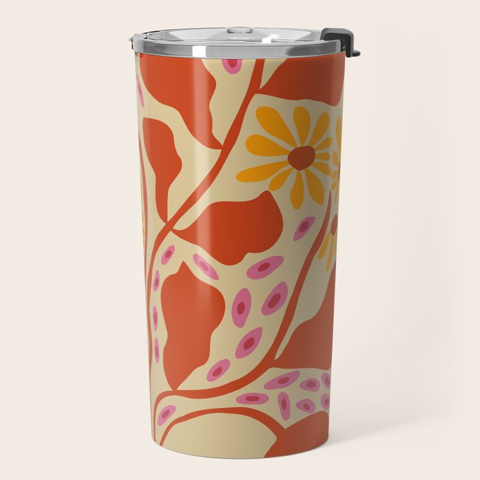 Retro Patel Pottery Travel Mug Gallery Image 2