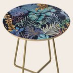 tropical blue night leaves Side Table Gallery Image 2
