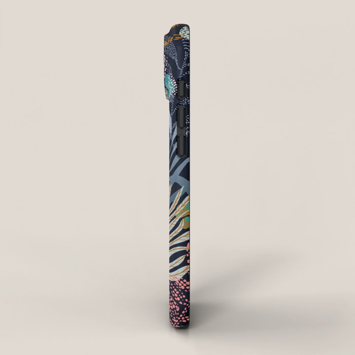tropical blue night leaves iPhone Case Gallery Image 2
