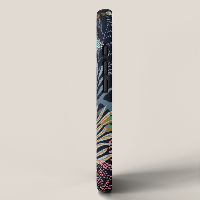 tropical blue night leaves iPhone Case Gallery Image 2