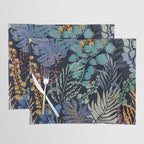 tropical blue night leaves Placemat Gallery Image 1