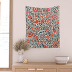 Shakhrisyabz Suzani  Uzbekistan Antique Floral Embroidery Print Wall Tapestry Gallery Image 2