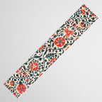 Shakhrisyabz Suzani  Uzbekistan Antique Floral Embroidery Print Table Runner Gallery Image 3