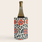 Shakhrisyabz Suzani  Uzbekistan Antique Floral Embroidery Print Wine Chiller Gallery Image 1