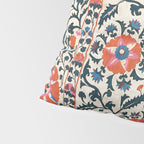 Shakhrisyabz Suzani  Uzbekistan Antique Floral Embroidery Print Pillow Sham Gallery Image 4
