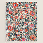 Shakhrisyabz Suzani  Uzbekistan Antique Floral Embroidery Print Jigsaw Puzzle Gallery Image 1