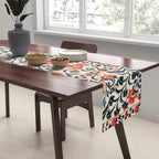 Shakhrisyabz Suzani  Uzbekistan Antique Floral Embroidery Print Table Runner Gallery Image 2
