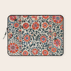 Shakhrisyabz Suzani  Uzbekistan Antique Floral Embroidery Print Laptop Sleeve Gallery Image 1