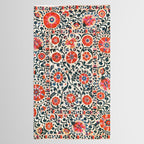 Shakhrisyabz Suzani  Uzbekistan Antique Floral Embroidery Print Tablecloth Gallery Image 2