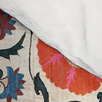 Shakhrisyabz Suzani  Uzbekistan Antique Floral Embroidery Print Comforter Gallery Image 4