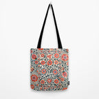 Shakhrisyabz Suzani  Uzbekistan Antique Floral Embroidery Print Tote Bag Gallery Image 2