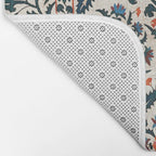 Shakhrisyabz Suzani  Uzbekistan Antique Floral Embroidery Print Bath Mat Gallery Image 2