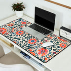 Shakhrisyabz Suzani  Uzbekistan Antique Floral Embroidery Print Desk Mat Gallery Image 2