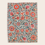Shakhrisyabz Suzani  Uzbekistan Antique Floral Embroidery Print Poster Gallery Image 4