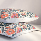 Shakhrisyabz Suzani  Uzbekistan Antique Floral Embroidery Print Pillow Sham Gallery Image 3