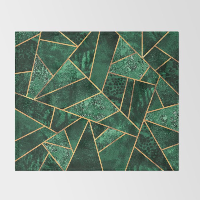 Deep Emerald Throw Blanket Gallery Image 2