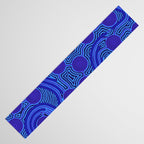 The Rivers around Us (blue) - Authentic Aboriginal Art Table Runner Gallery Image 3