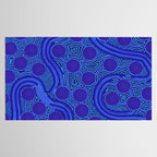 The Rivers around Us (blue) - Authentic Aboriginal Art Tablecloth Gallery Image 2