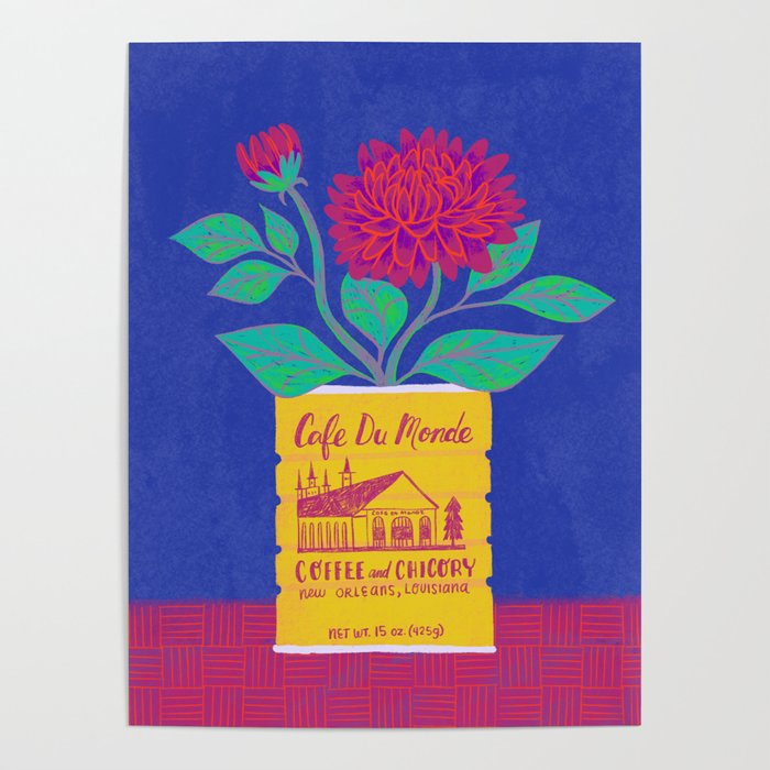 Cafe Du Monde Floral Bouquet Poster