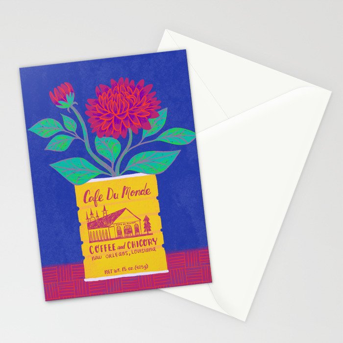 Cafe Du Monde Floral Bouquet Stationery Card Gallery Image 2