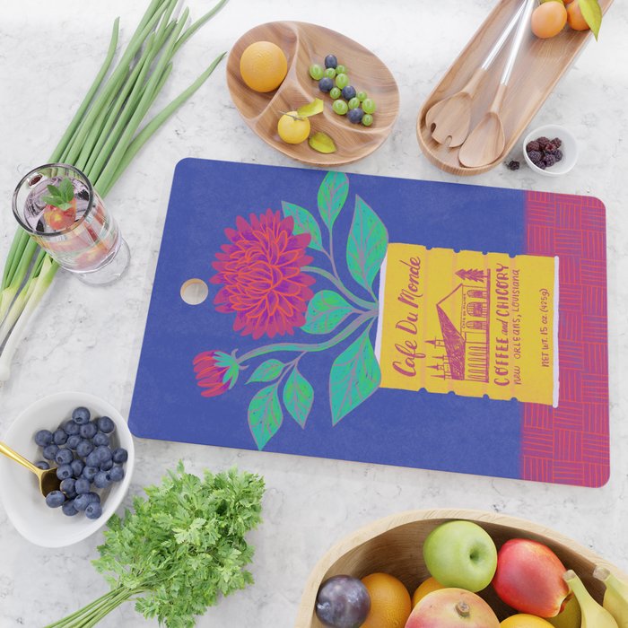 Cafe Du Monde Floral Bouquet Cutting Board Gallery Image 2