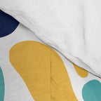 Abstract Flower, Yellow, Navy, Teal Comforter Gallery Image 4