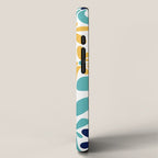 Abstract Flower, Yellow, Navy, Teal iPhone Case Gallery Image 2