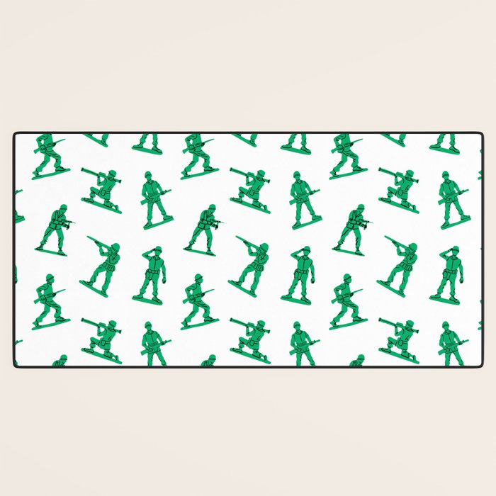 Retro toy soldier cartoon pattern Desk Mat Gallery Image 3